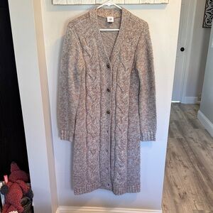 CAbi Women's Cable Knit Cardigan Sweater - Tan